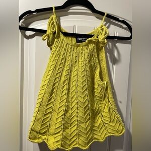 Yellow Knit Tank Top